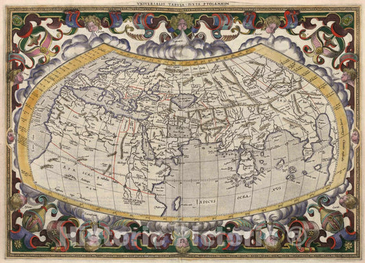 Historic Map : Vniversalis tabvla ivxta Pteolemaeum, 1618 Atlas - Vintage Wall Art