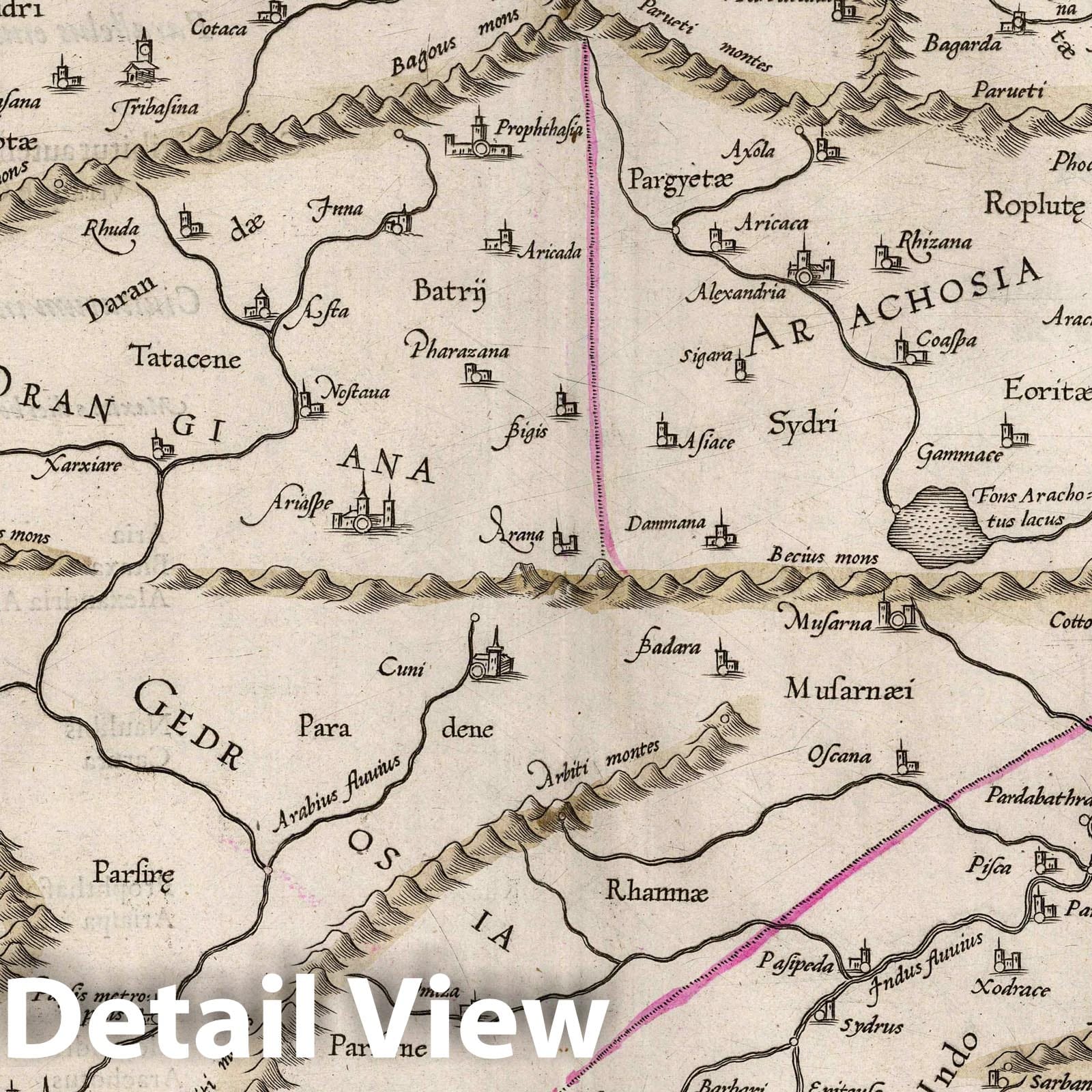 Afghanistan and Pakistan, 1618 - Historical Map Print