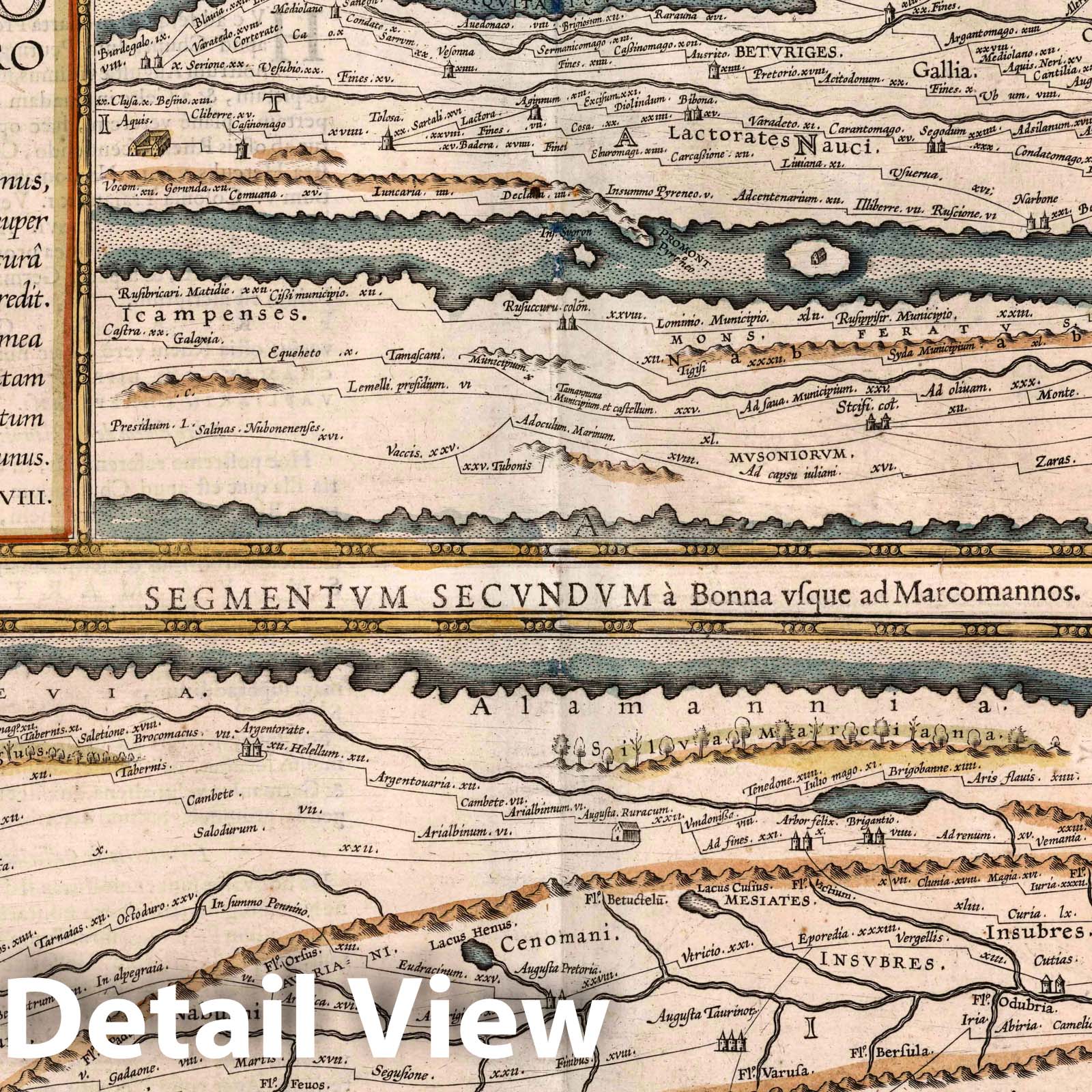 Peutinger Roman World Map from Theatrum geographiae veteris, 1619