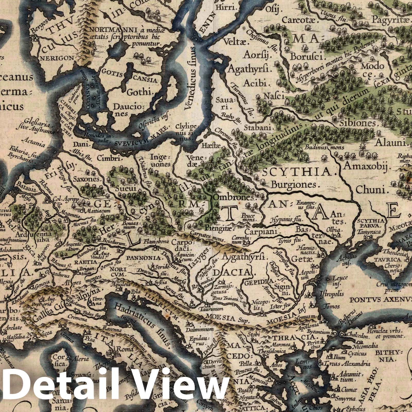 Ancient Europe, 1619 - Historical Map Print