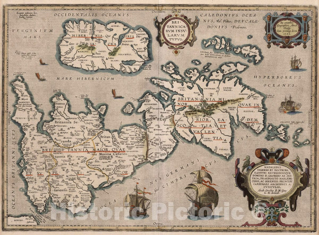 Historic Map : British Isles Britannicarum Insularum Typus, 1619 Atlas , Vintage Wall Art