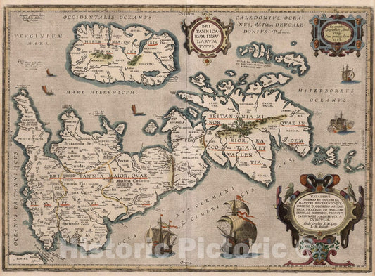 Historic Map : British Isles Britannicarum Insularum Typus, 1619 Atlas , Vintage Wall Art