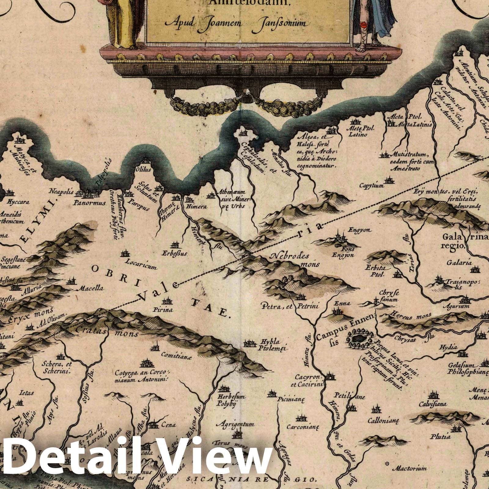 Sicily, 1619 - Historical Map Print from Theatrum Geographiae Veteris