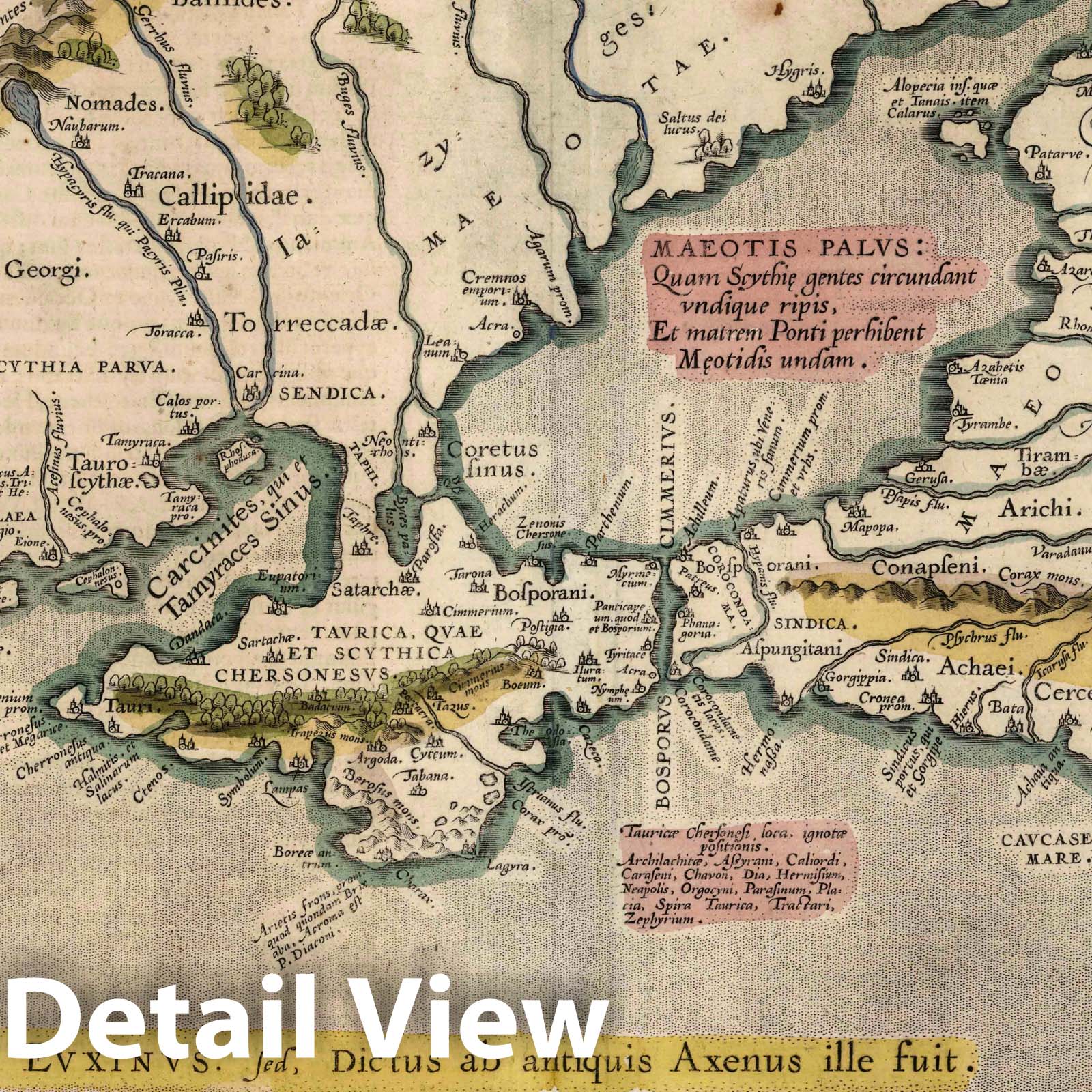 Black Sea Region, 1590 - Historical Map Print