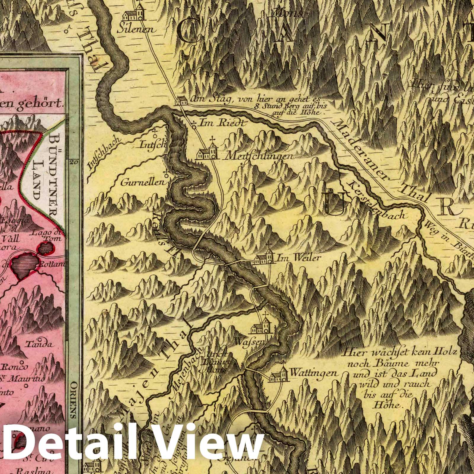 Uri, 1740 - Historical Map Print