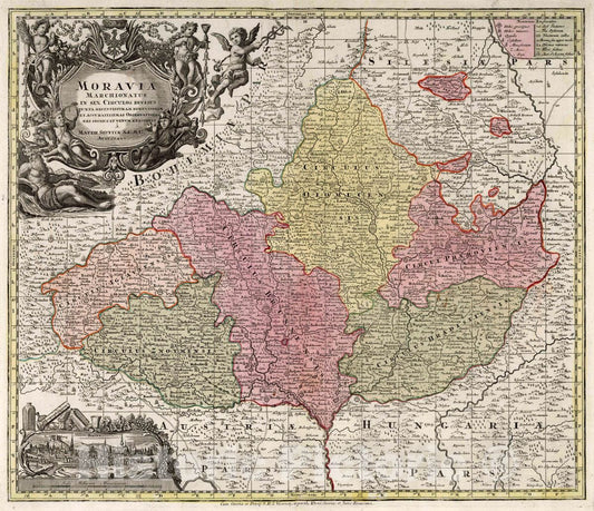Historic Map : 21. Moravia Marchionatus, 1740 Atlas - Vintage Wall Art
