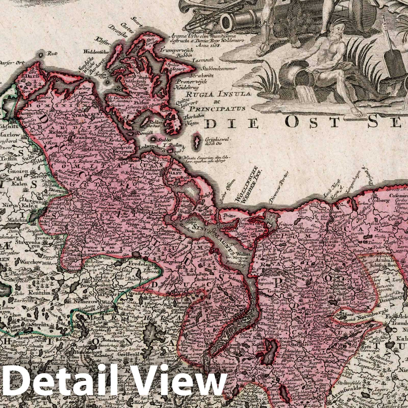 Brandenburg and Pomerania, 1725 - Historical Map Print