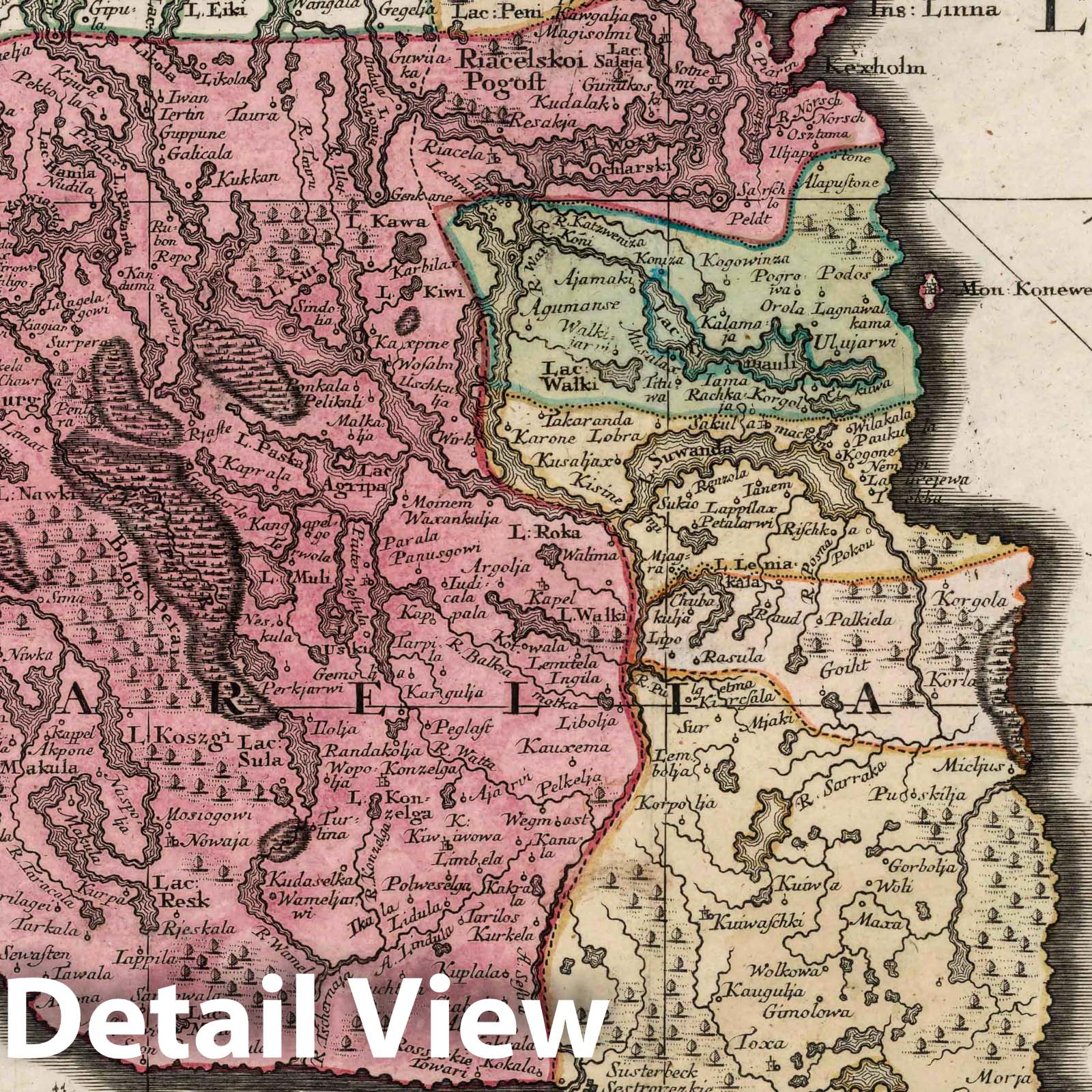 Ingria and Karelia, 1740 - Historical Map Print