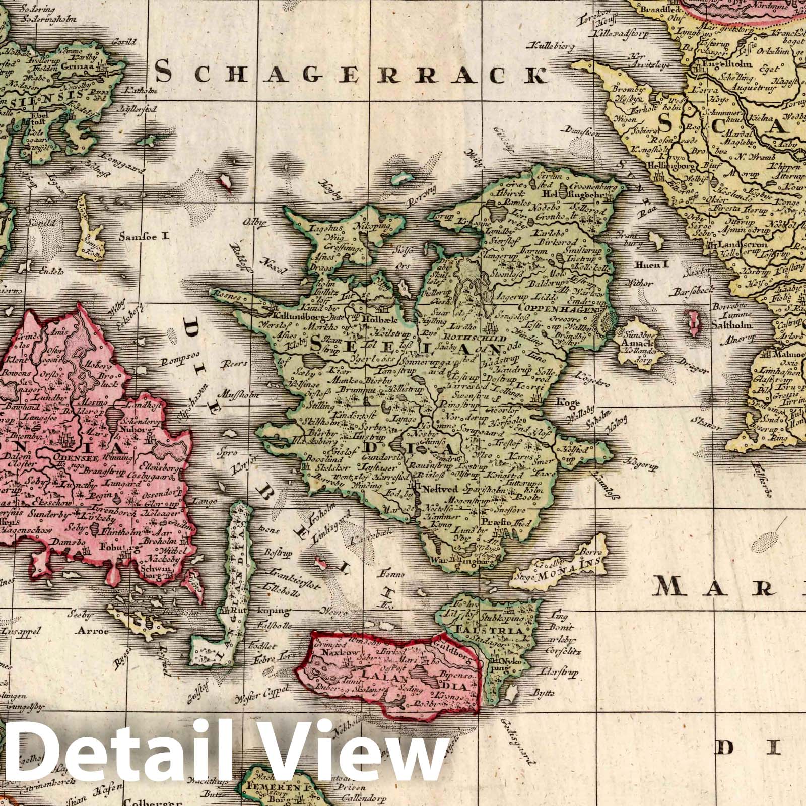 Kingdom of Denmark, 1740 - Historical Map Print