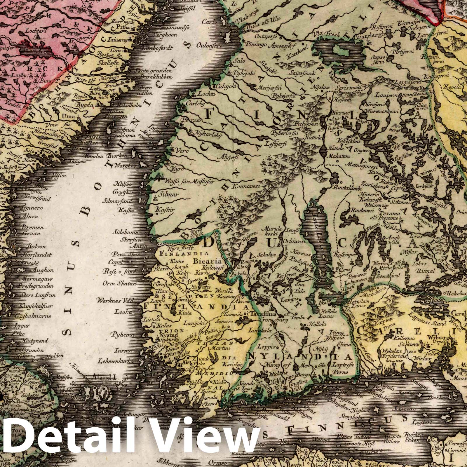 Sweden, 1720 - Historical Map Print from Seutter Atlas