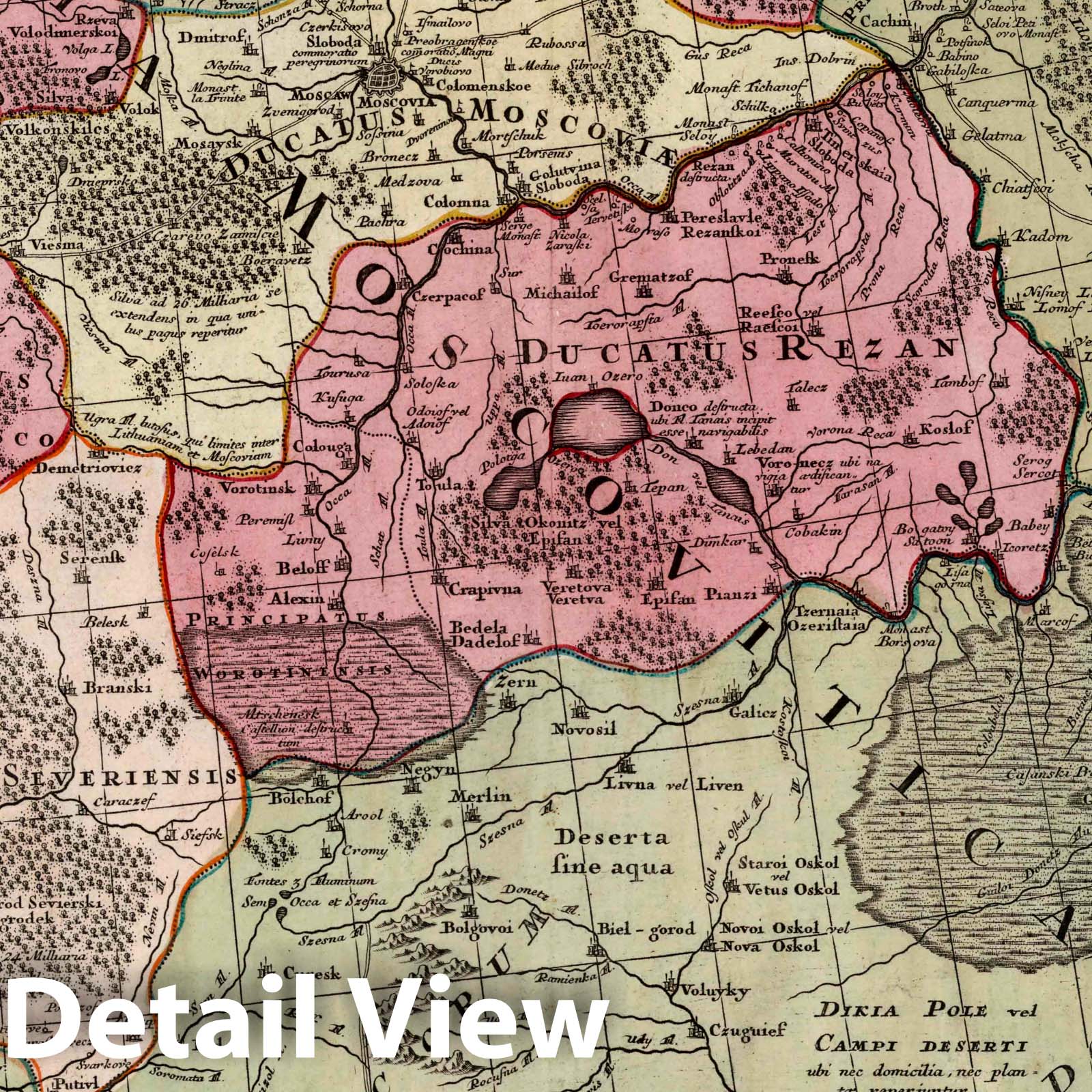 Russian Empire, 1725 - Historical Map Print