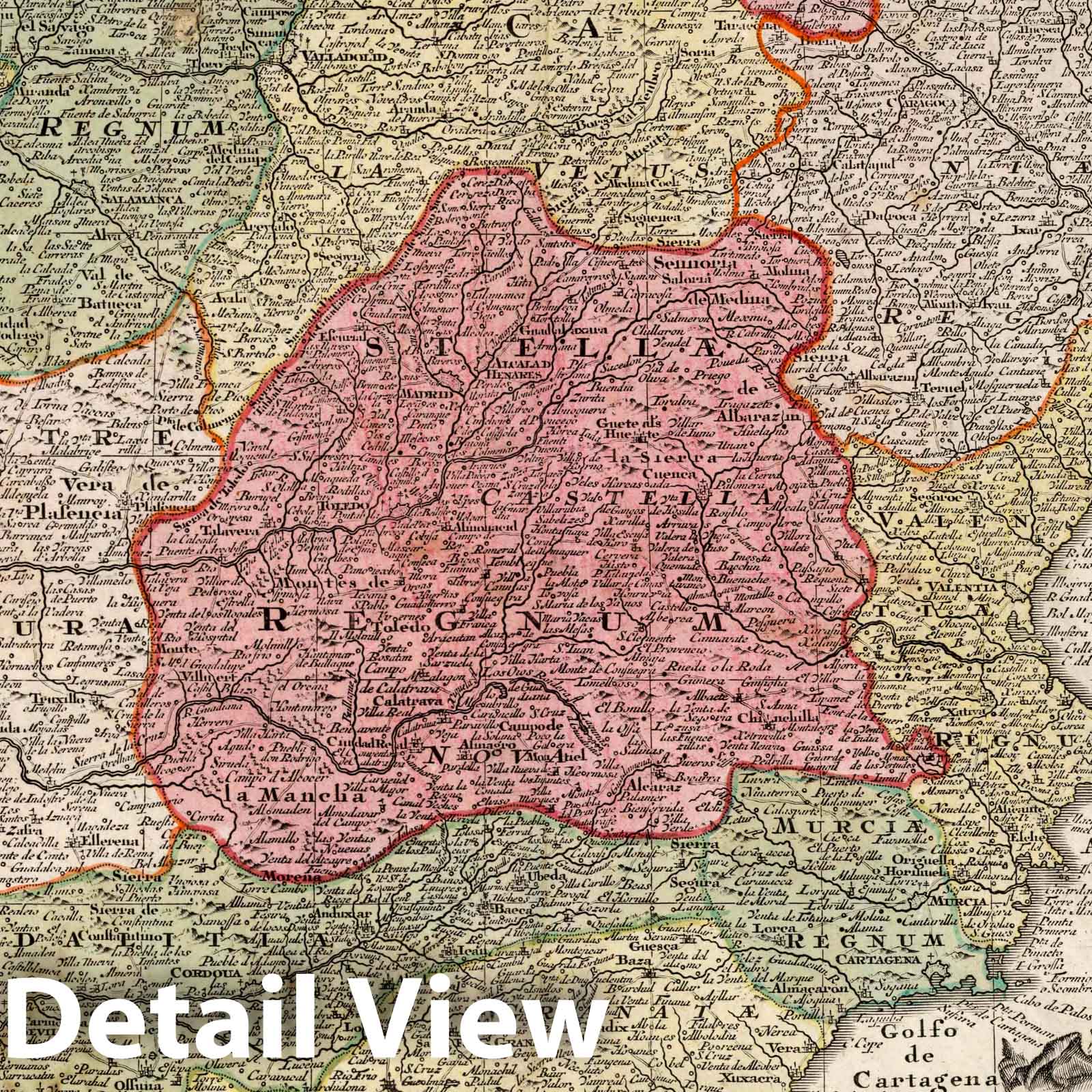 Historic Map : Spain, Iberian Peninsula 3. Regnorum Hispaniae et Portugalliae, 1740 Atlas , Vintage Wall Art