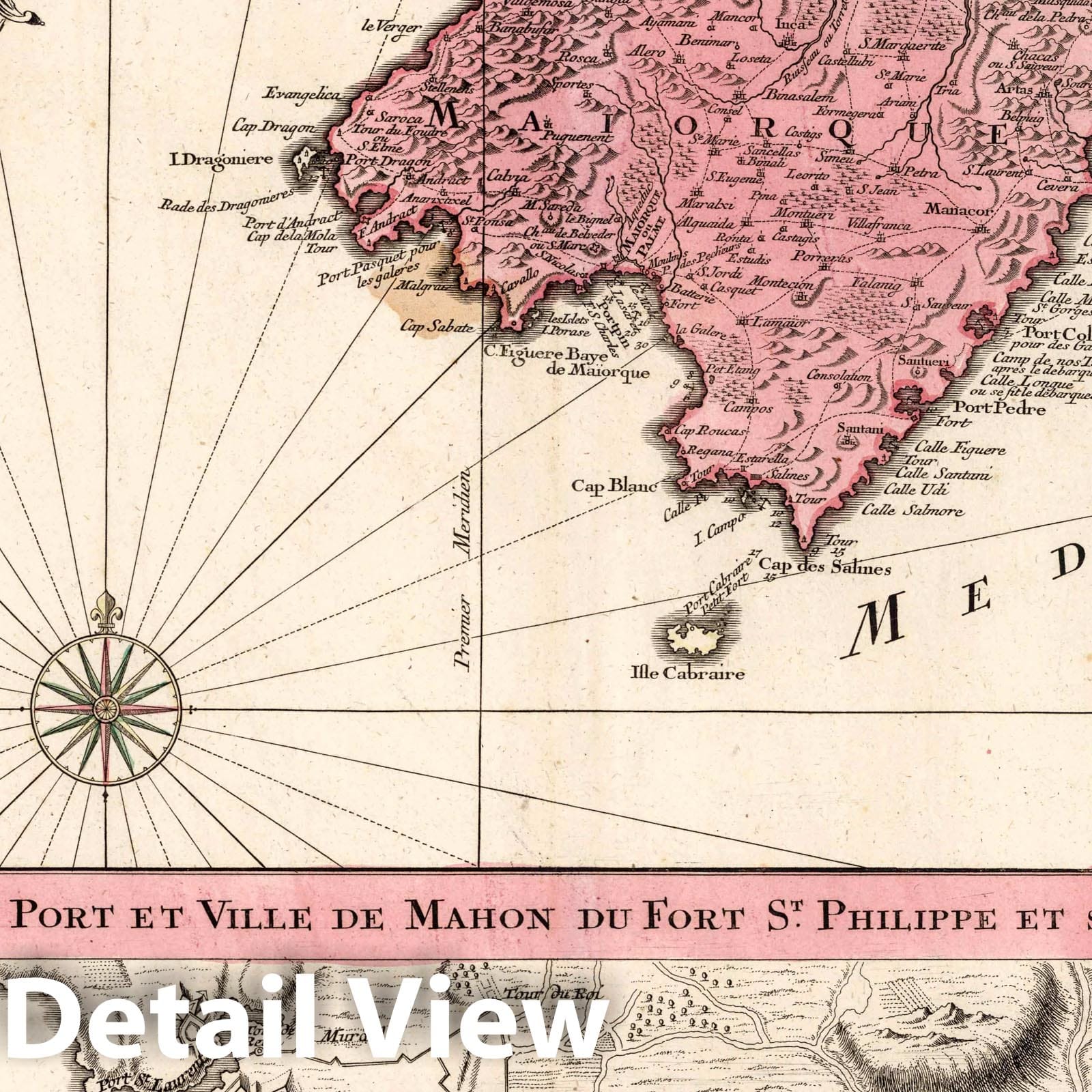 Majorca, Minorca, and Ibiza, 1741 - Historical Map Print