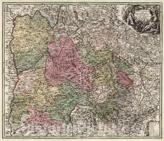 Historic Map : 10. Dauphine sive Delphinatus, 1730 Atlas - Vintage Wall Art