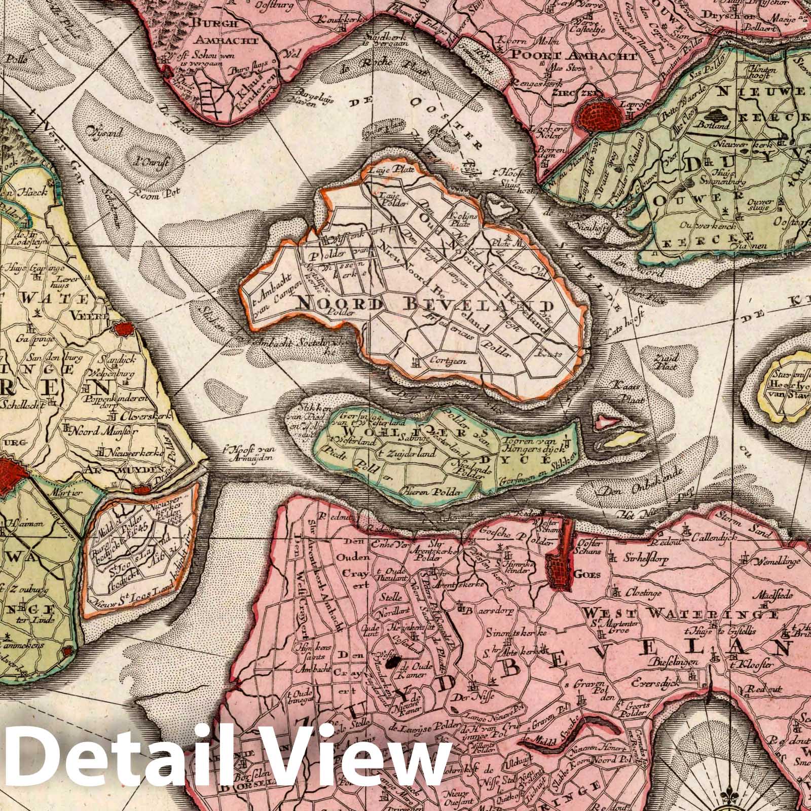 Zeeland, Netherlands, 1744 - Historical Map Print