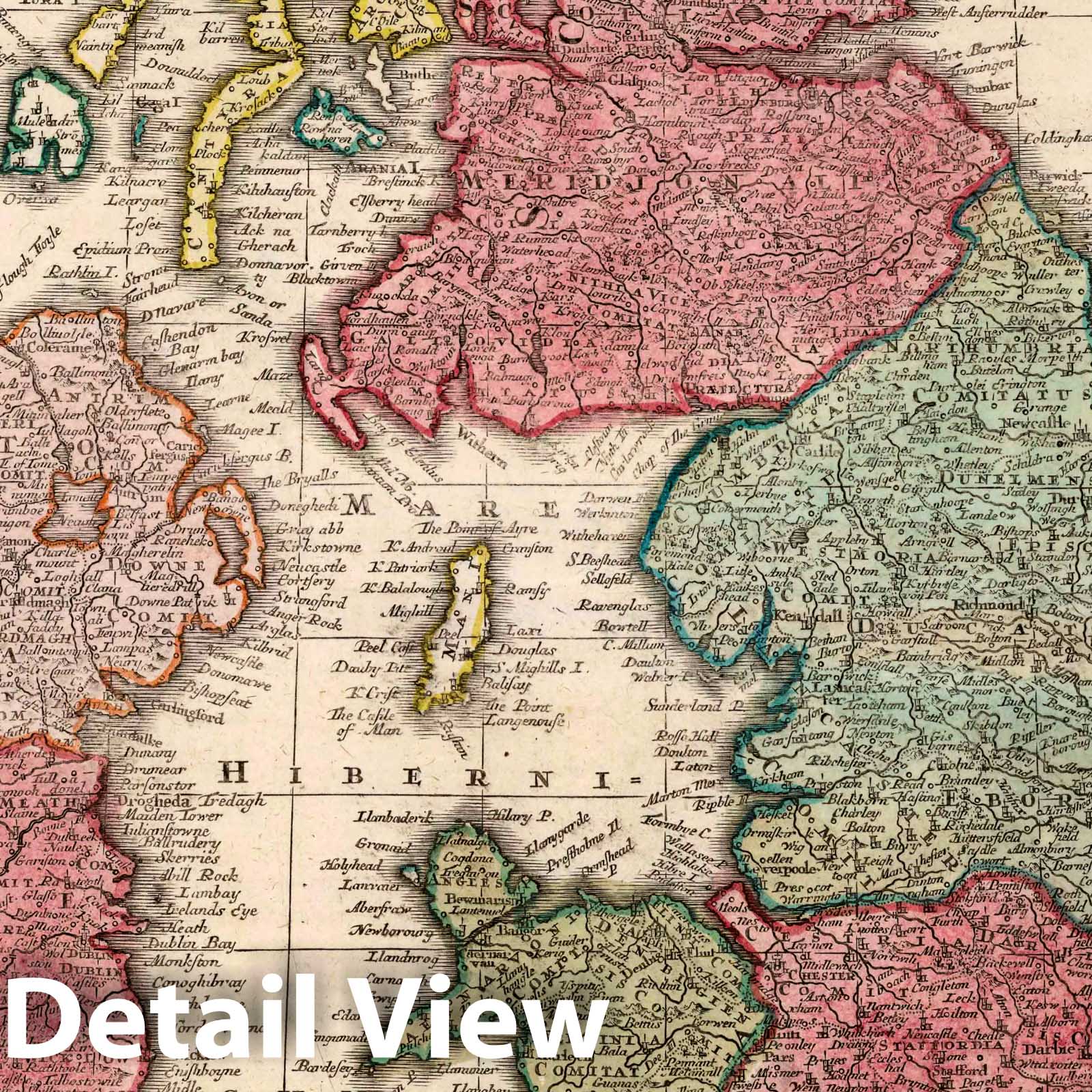 England, Scotland, Wales, and Ireland 1740 - Historical Map Print