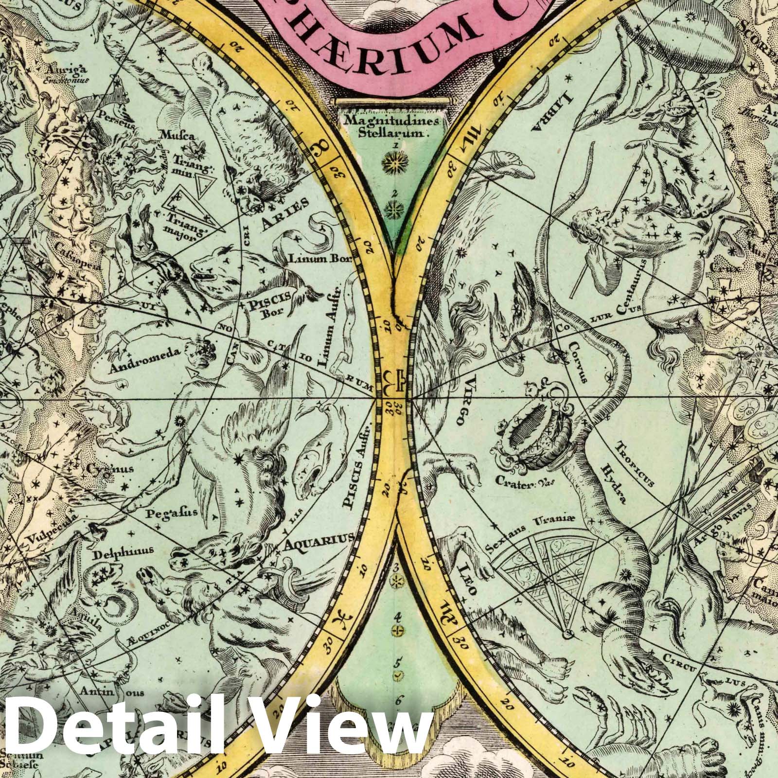 Celestial Map, 1730 - Historical Astronomy Print by Matthaeus Seutter