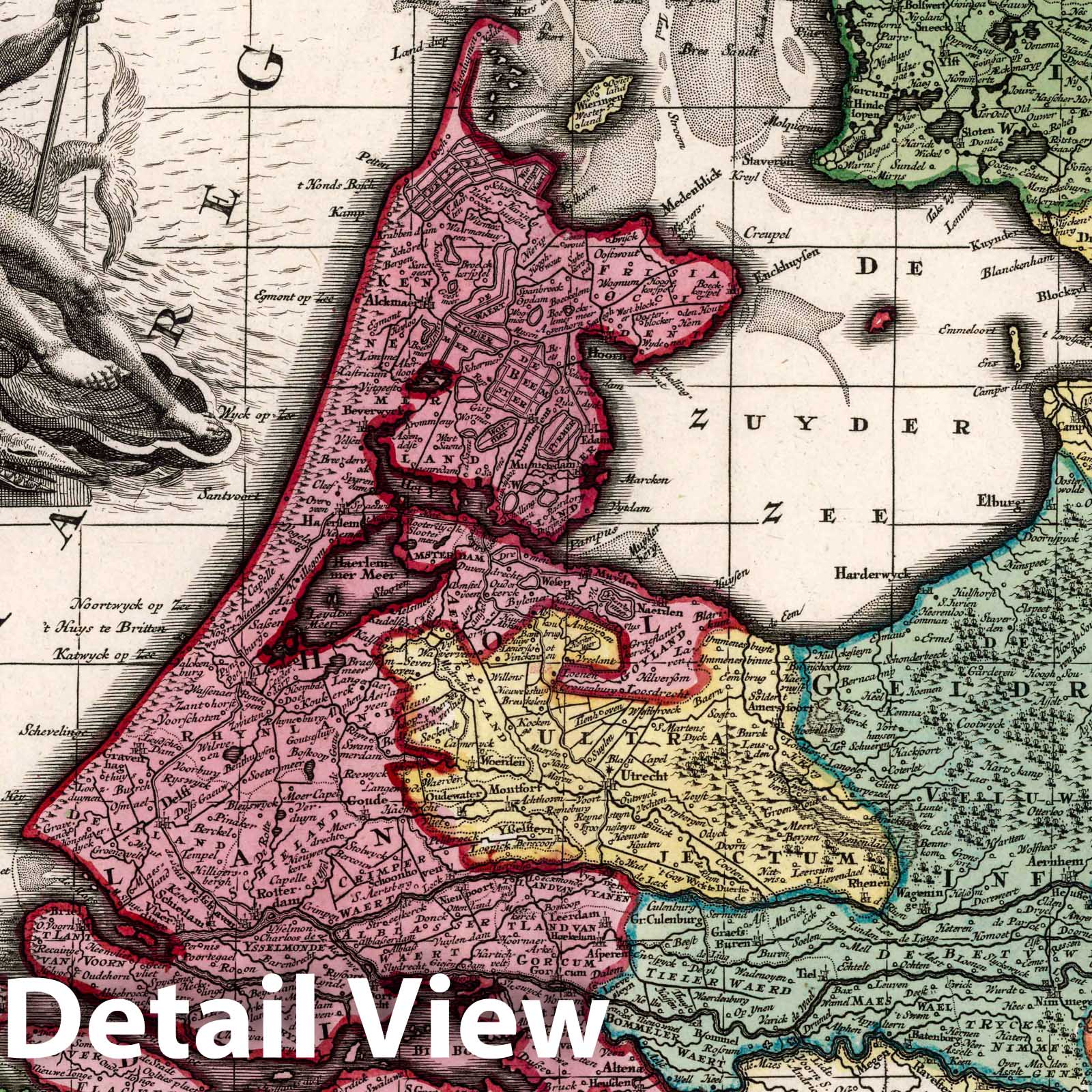 Belgium, 1727 - Historical Map Print