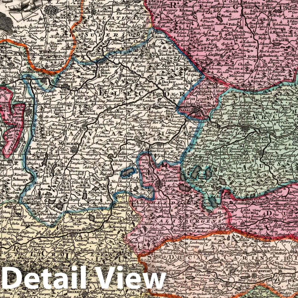 Historic Map : Austria, 36. Majestas Austriaca, 1729 Atlas , Vintage Wall Art