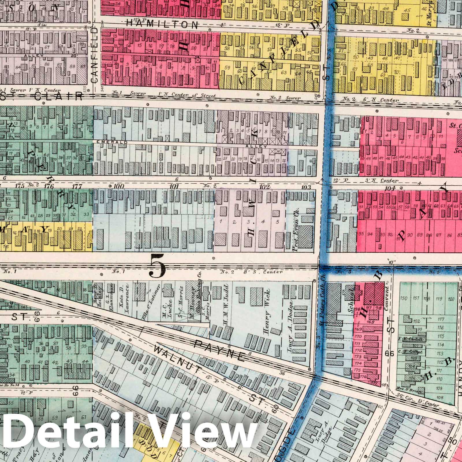 Cleveland, Ohio - Part 2, 1892 - Historical Map Print