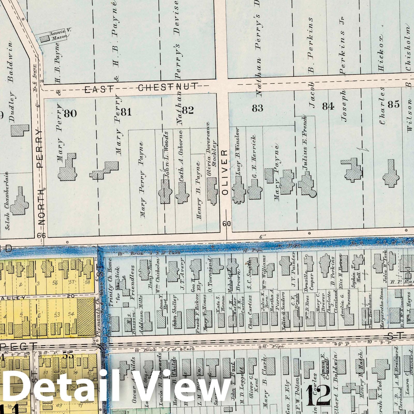 Cleveland, Ohio - Part 5, 1892 - Historical Map Print from Cuyahoga County Atlas