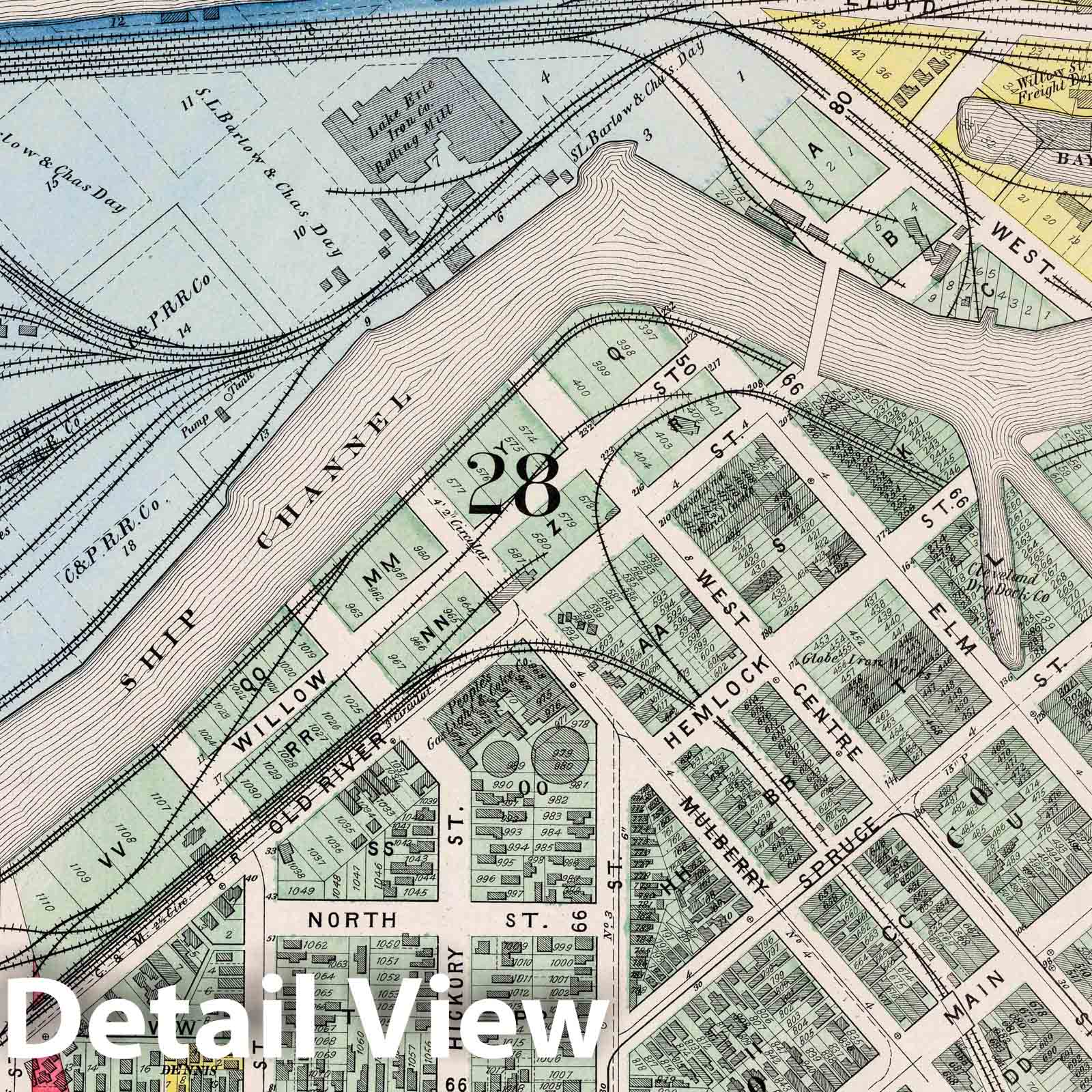 Cleveland, Ohio - Part 7, 1892 - Historical Map Print