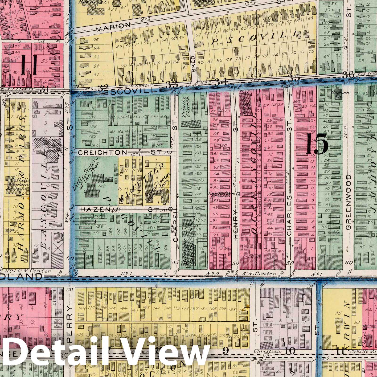 Cleveland, Ohio - Part 11, 1892 - Historical Map Print from Cram's Atlas