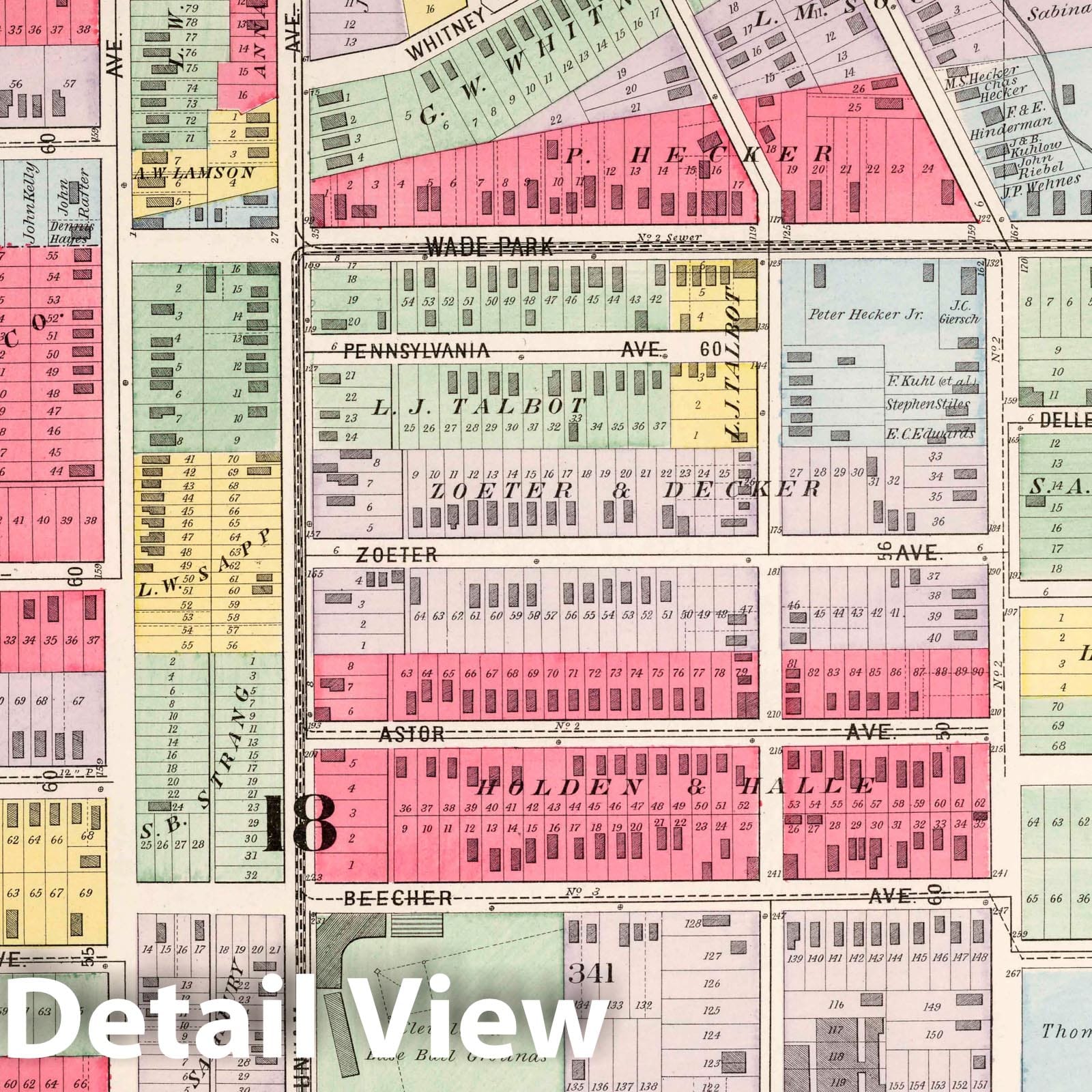 Cleveland, Ohio - Part 14, 1892 - Historical Map Print from Cuyahoga County Atlas