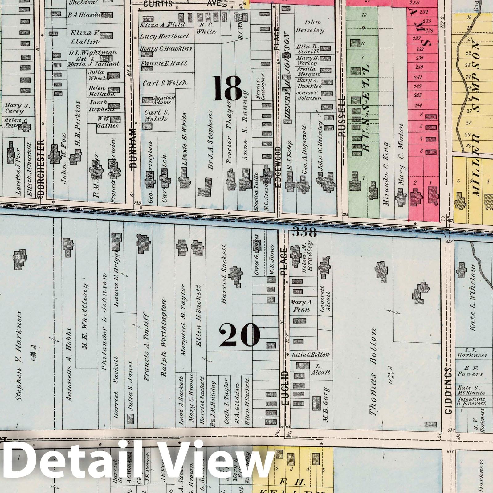 Cleveland, Ohio - Part 15, 1892 - Historical Map Print from Cuyahoga County Atlas