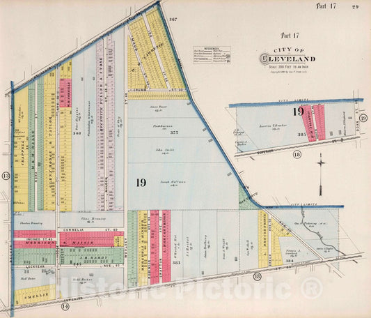Cleveland, Ohio - Part 17, 1892 - Historical Map Print