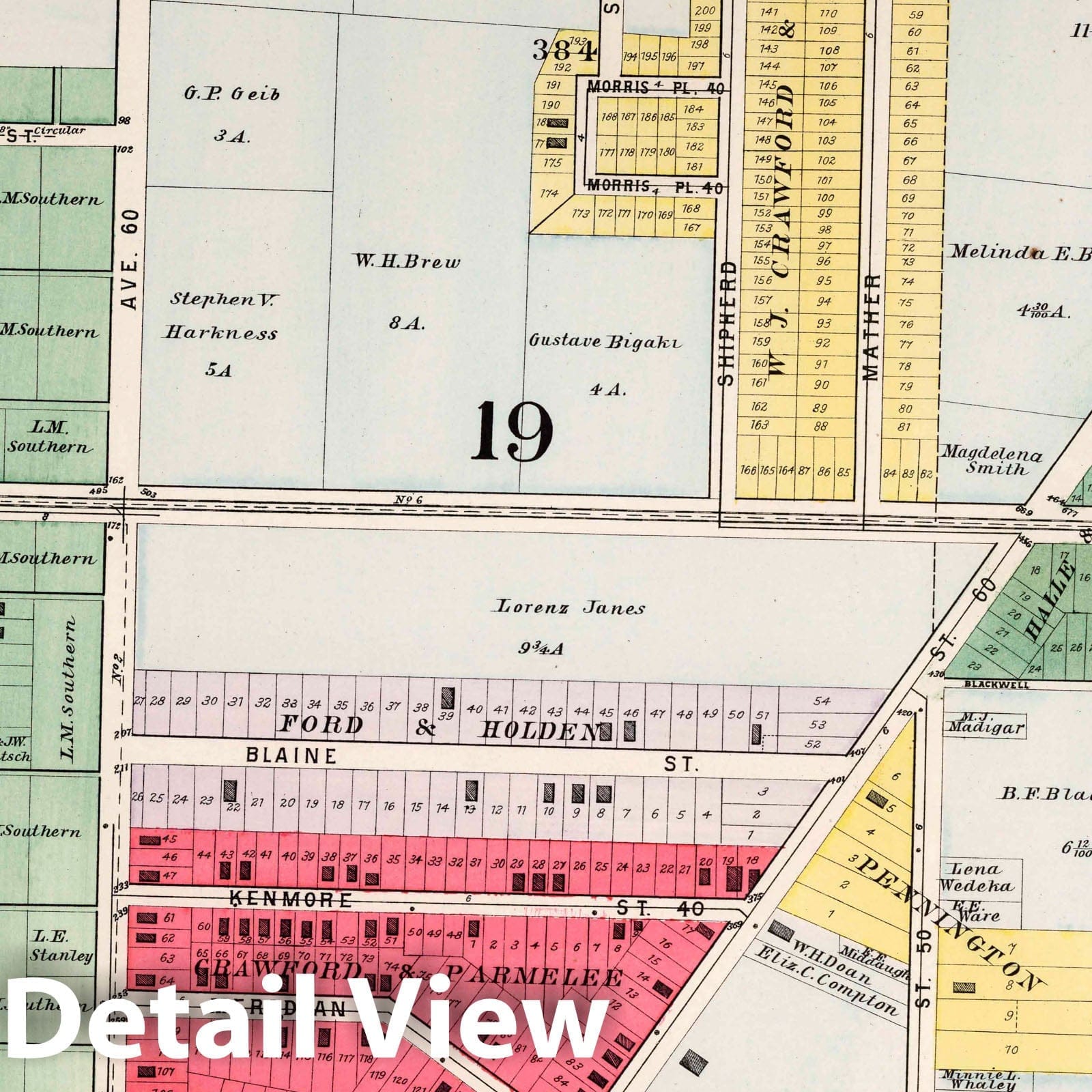 Cleveland, Ohio - Part 18, 1892 - Historical Map Print