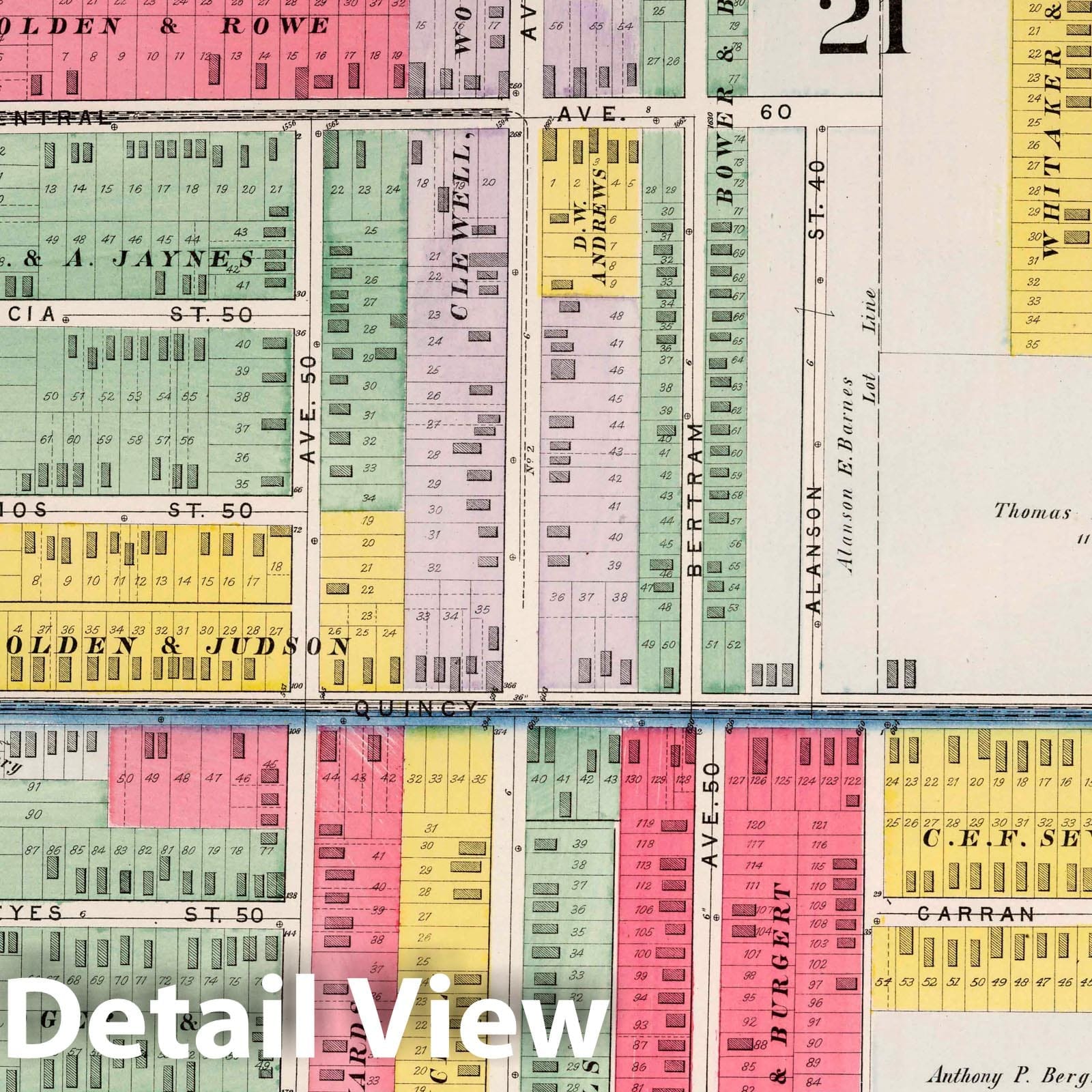 Cleveland, Ohio - Part 22, 1892 - Historical Map Print