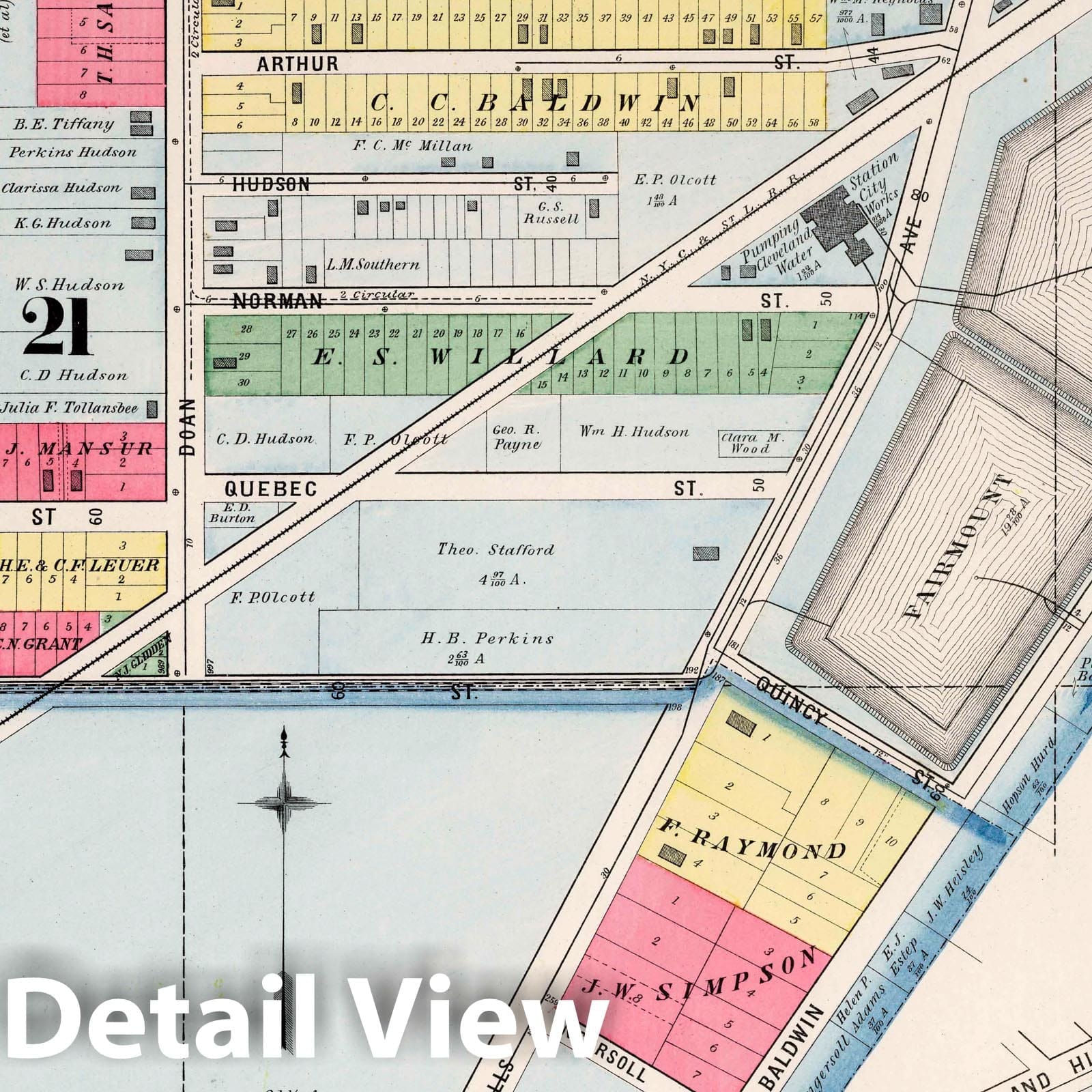 Cleveland, Ohio - Part 23, 1892 - Historical Map Print