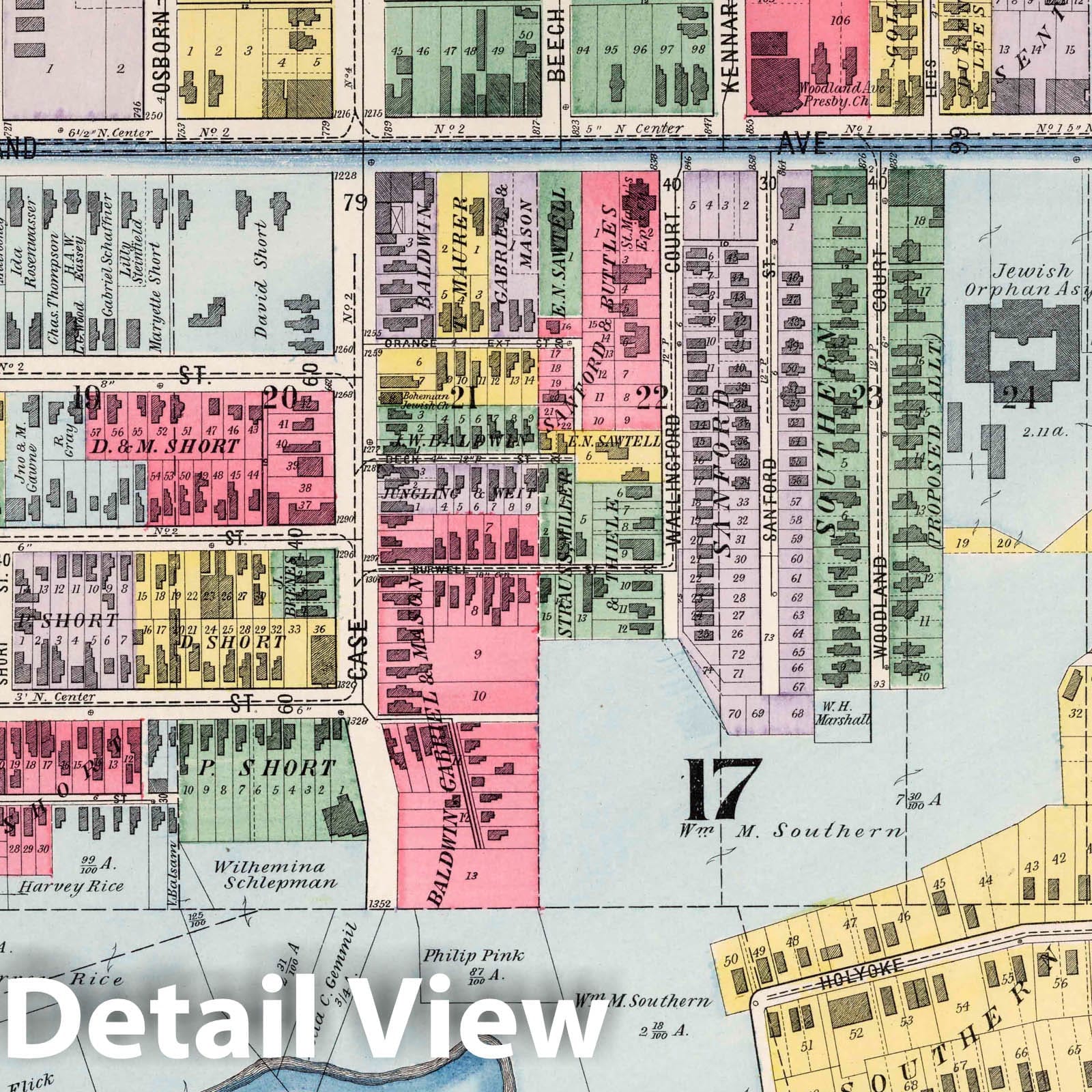 Cleveland, Ohio - Part 24, 1892 - Historical Map Print