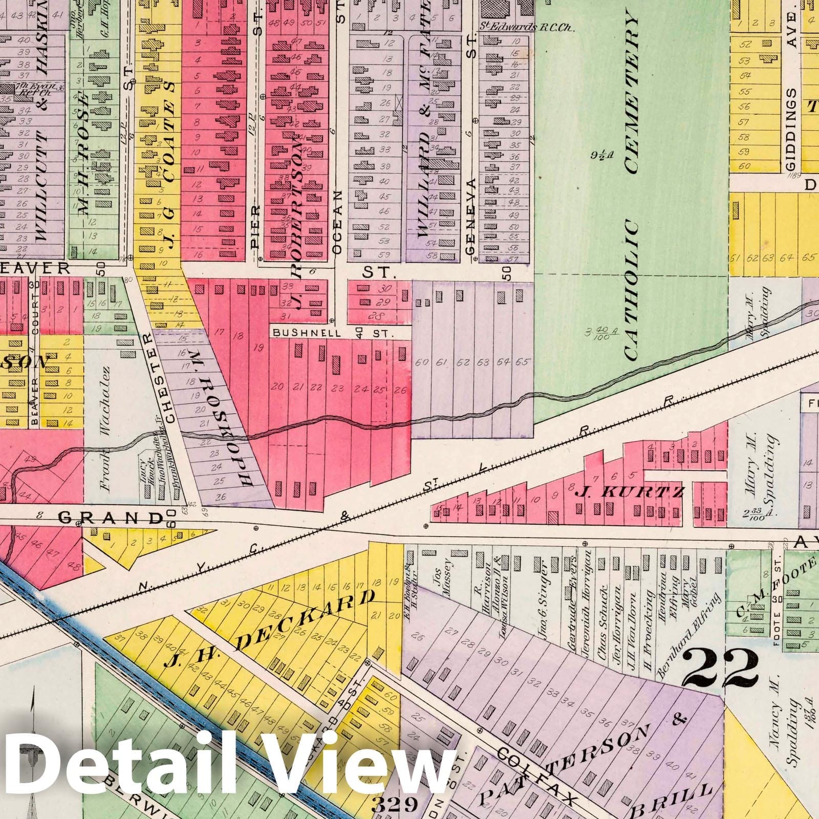Cleveland, Ohio - Plate No. 30, 1892 - Historical Map Print