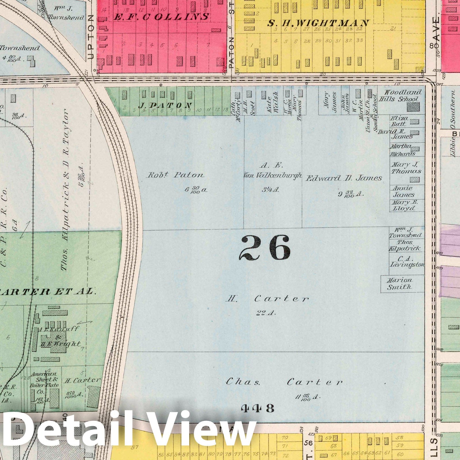 Cleveland, Ohio - Plate No. 34, 1892 - Historical Map Print