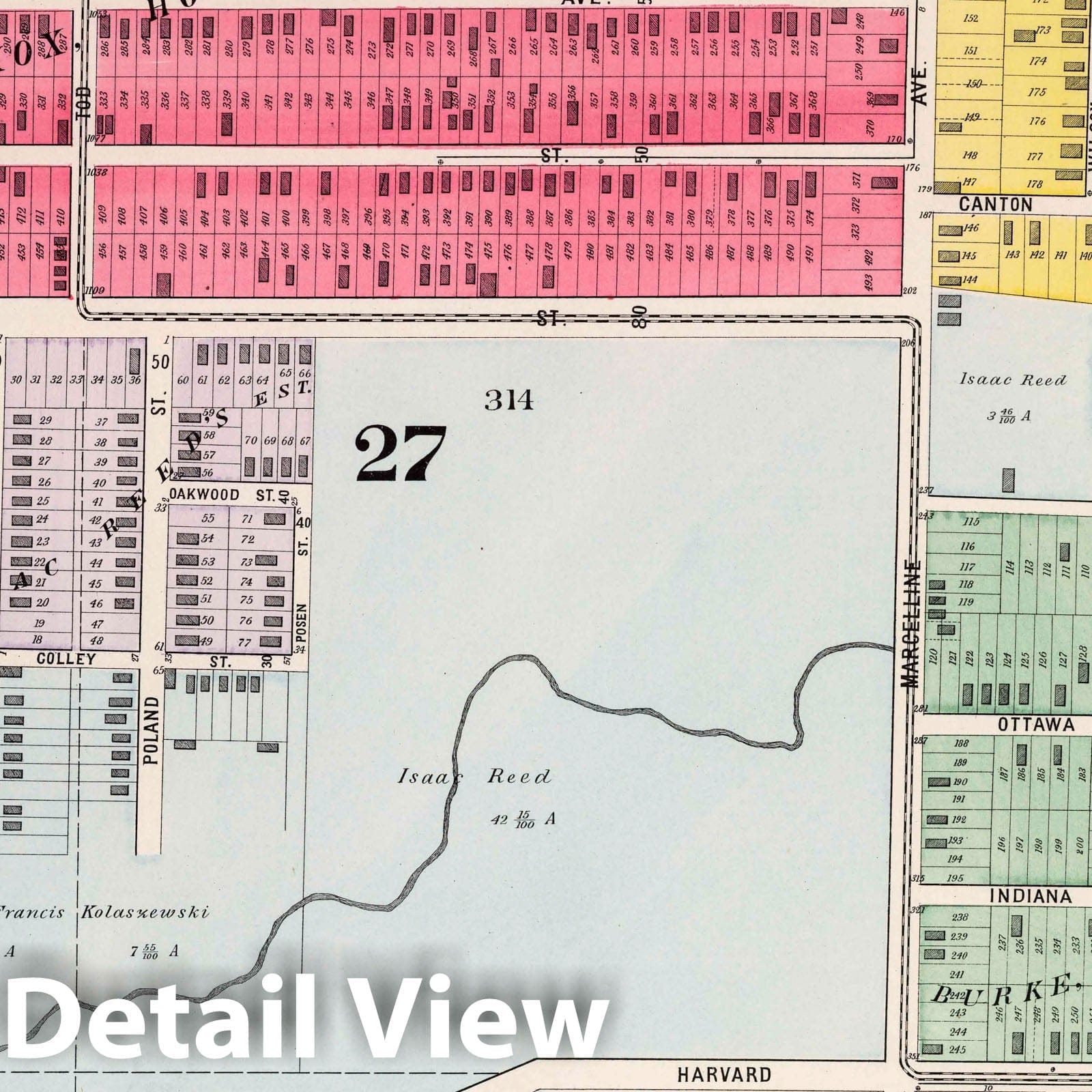 Cleveland, Ohio - Plate No. 37, 1892 - Historical Map Reproduction