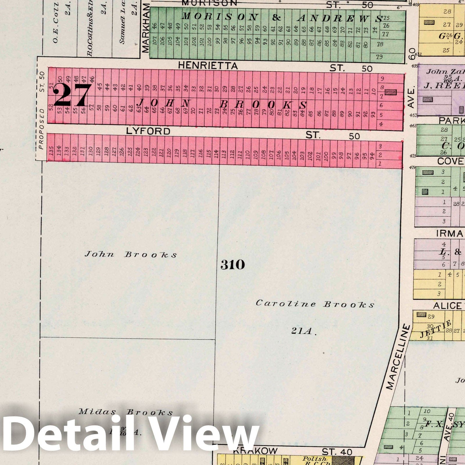 Cleveland, Ohio - Plate No. 38, 1892 - Historical Map Print