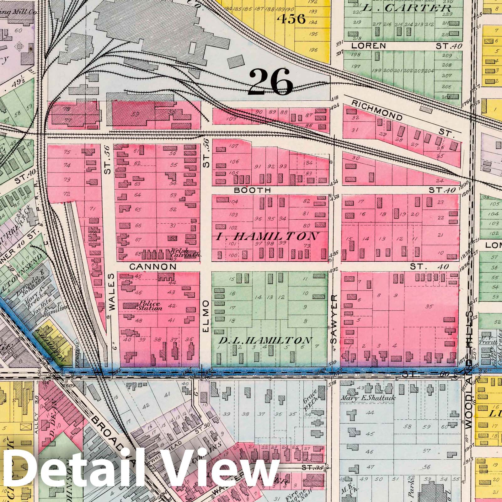 Cleveland, Ohio - Plate No. 39, 1892 - Historical Map Print