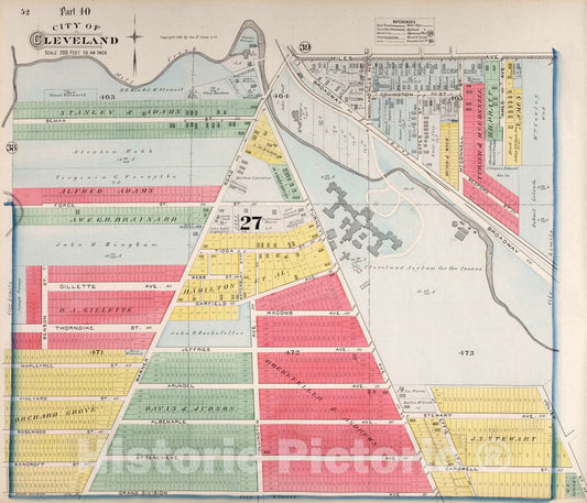 Cleveland, Ohio - Part 40, 1892 - Historical Map Print
