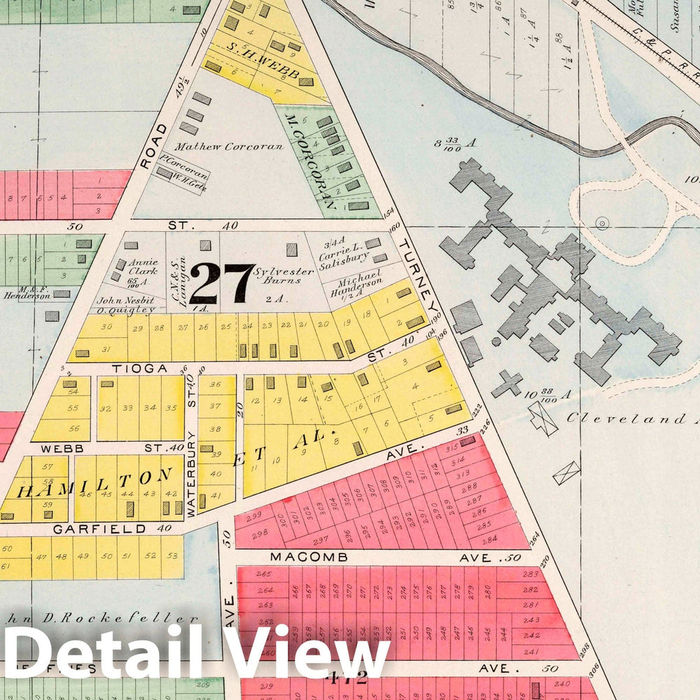 Historic Map : Part 40. City of Cleveland, 1892 Atlas - Vintage Wall Art