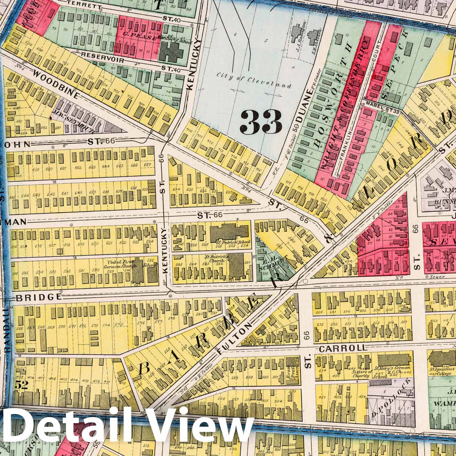 Cleveland, Ohio - Part 41, 1892 - Historical Map Print