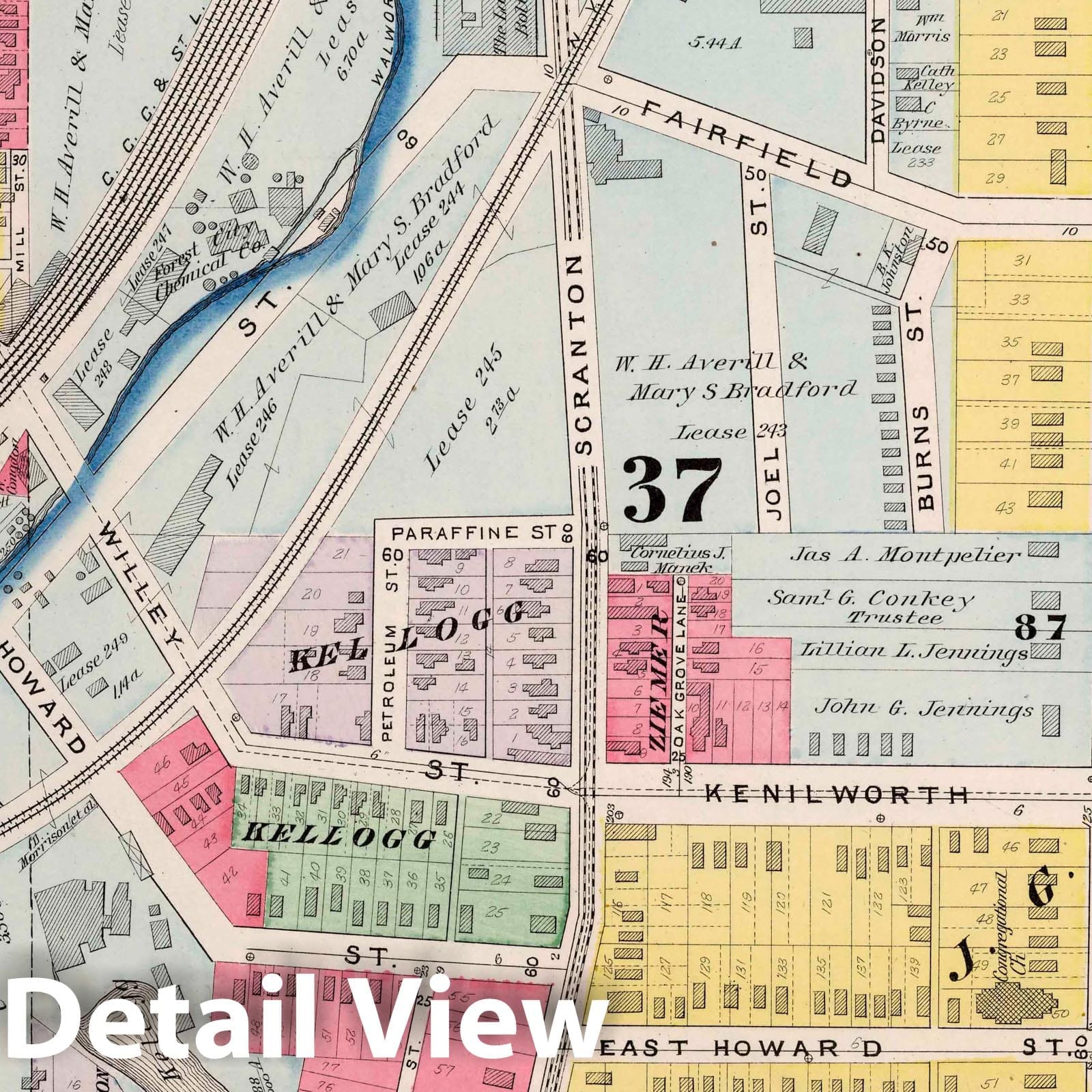 Cleveland, Ohio - Part 44, 1892 - Historical Map Print