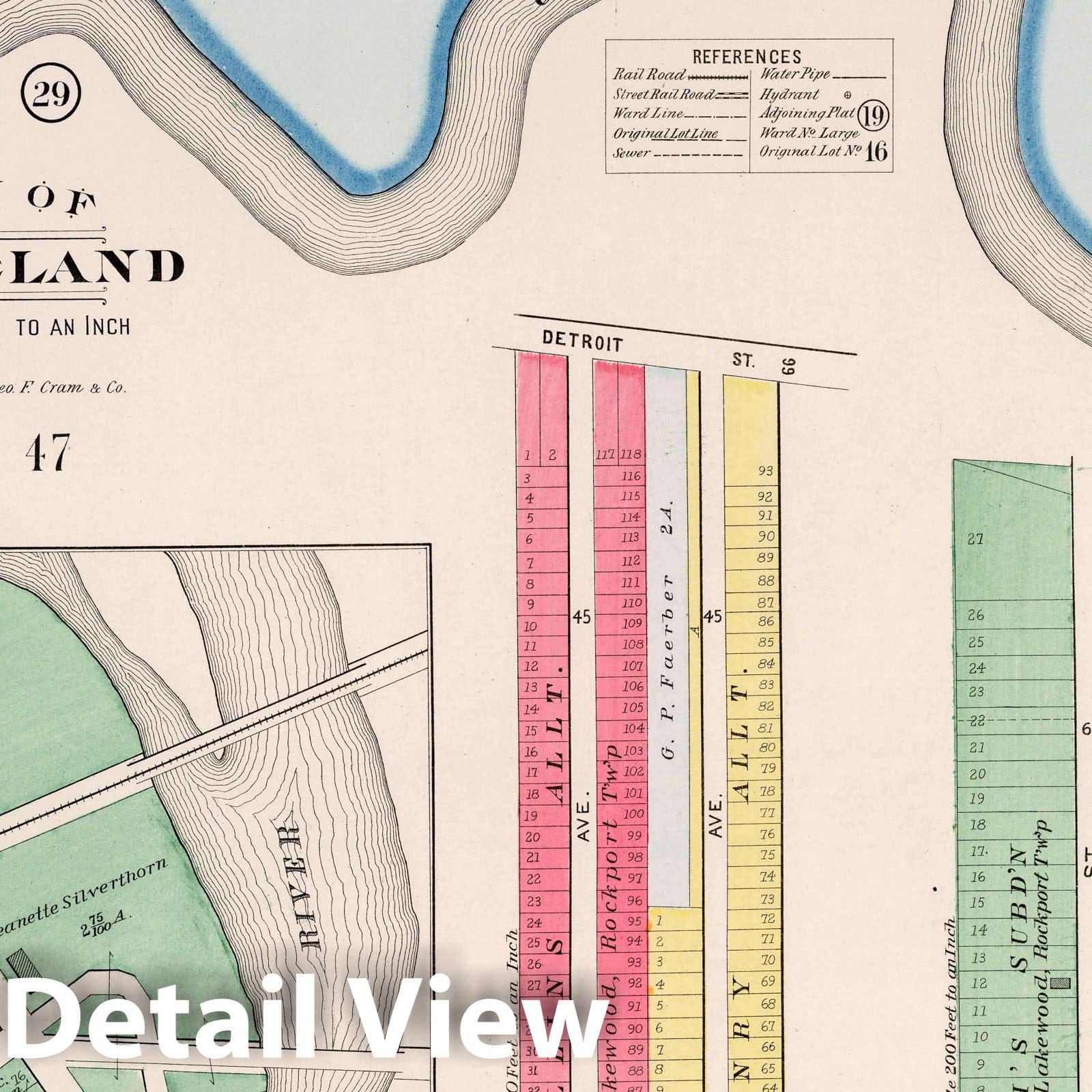 Cleveland, Ohio - Part 47, 1892 - Historical Map Print from Cuyahoga County Atlas