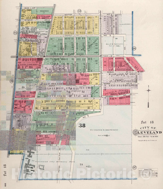 Cleveland, Ohio - Part 48, 1892 - Historical Map Print from Cuyahoga County Atlas