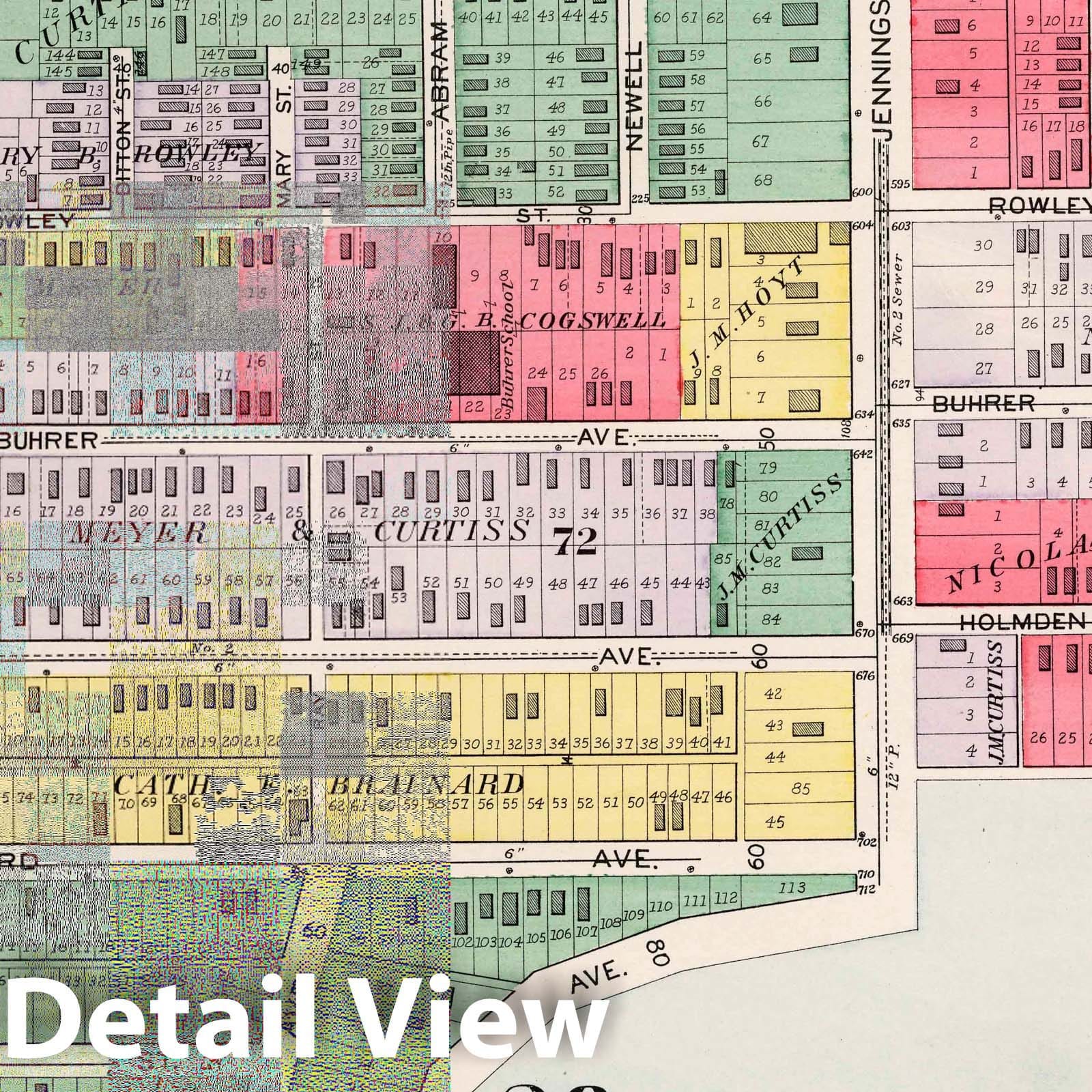 Cleveland, Ohio - Part 48, 1892 - Historical Map Print from Cuyahoga County Atlas
