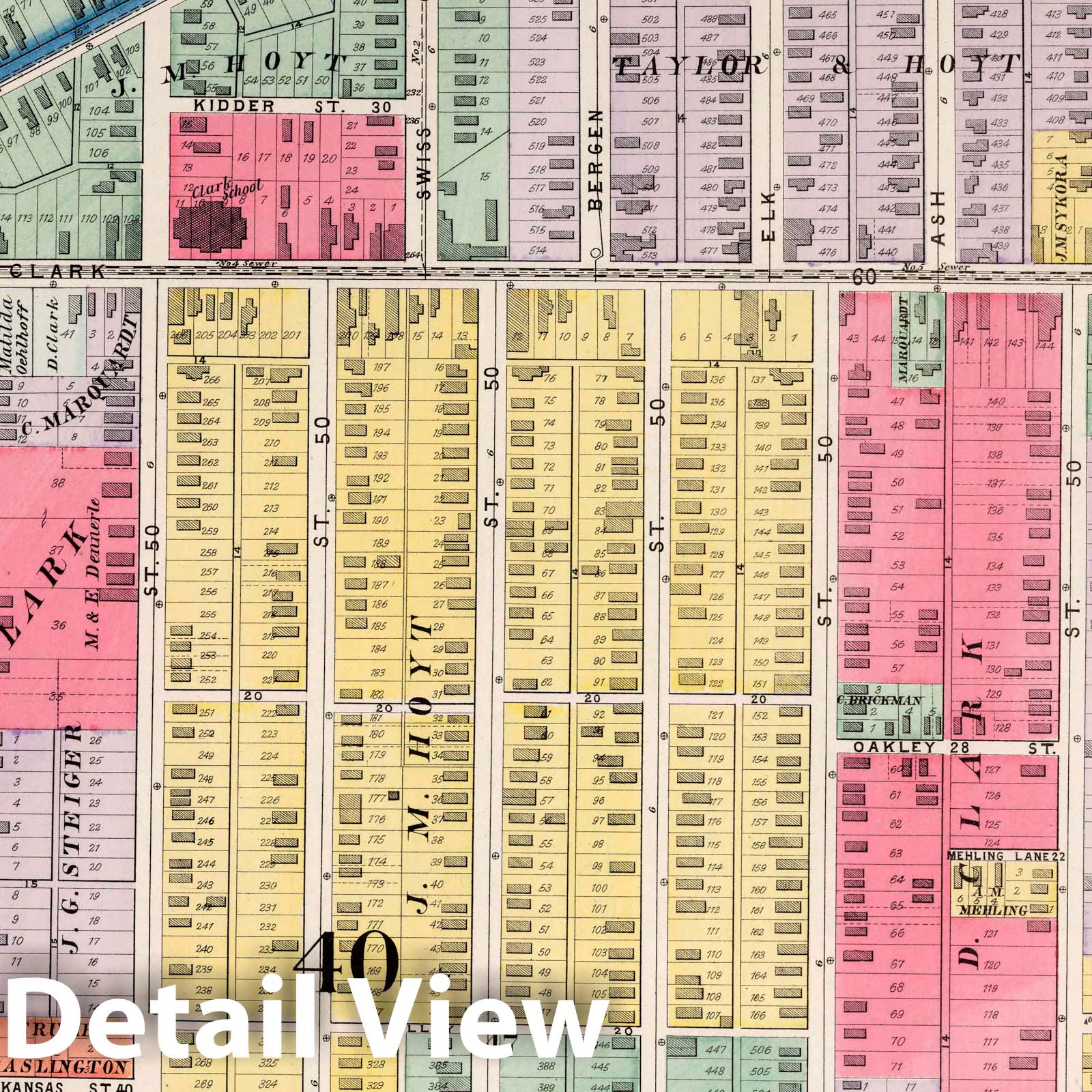Cleveland, Ohio - Part 50, 1892 - Historical Map Print from Cuyahoga County Atlas