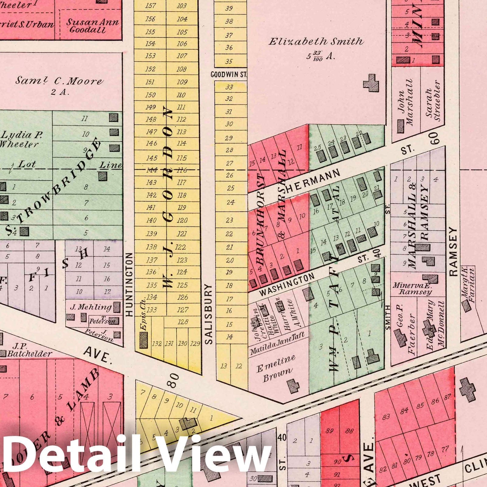 West Cleveland, Ohio - Part 1, 1892 - Historical Map Print