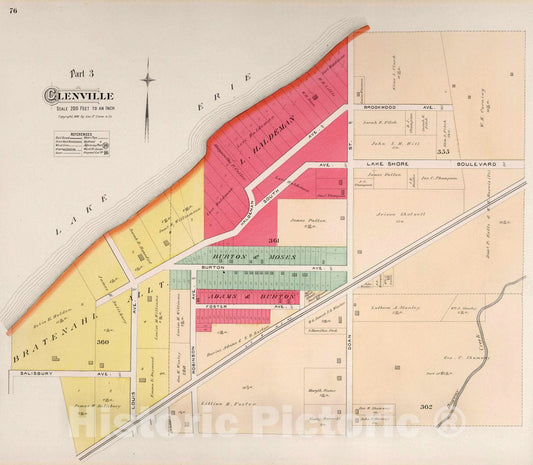Glenville, Ohio - Part 3, 1892 - Historical Map Print