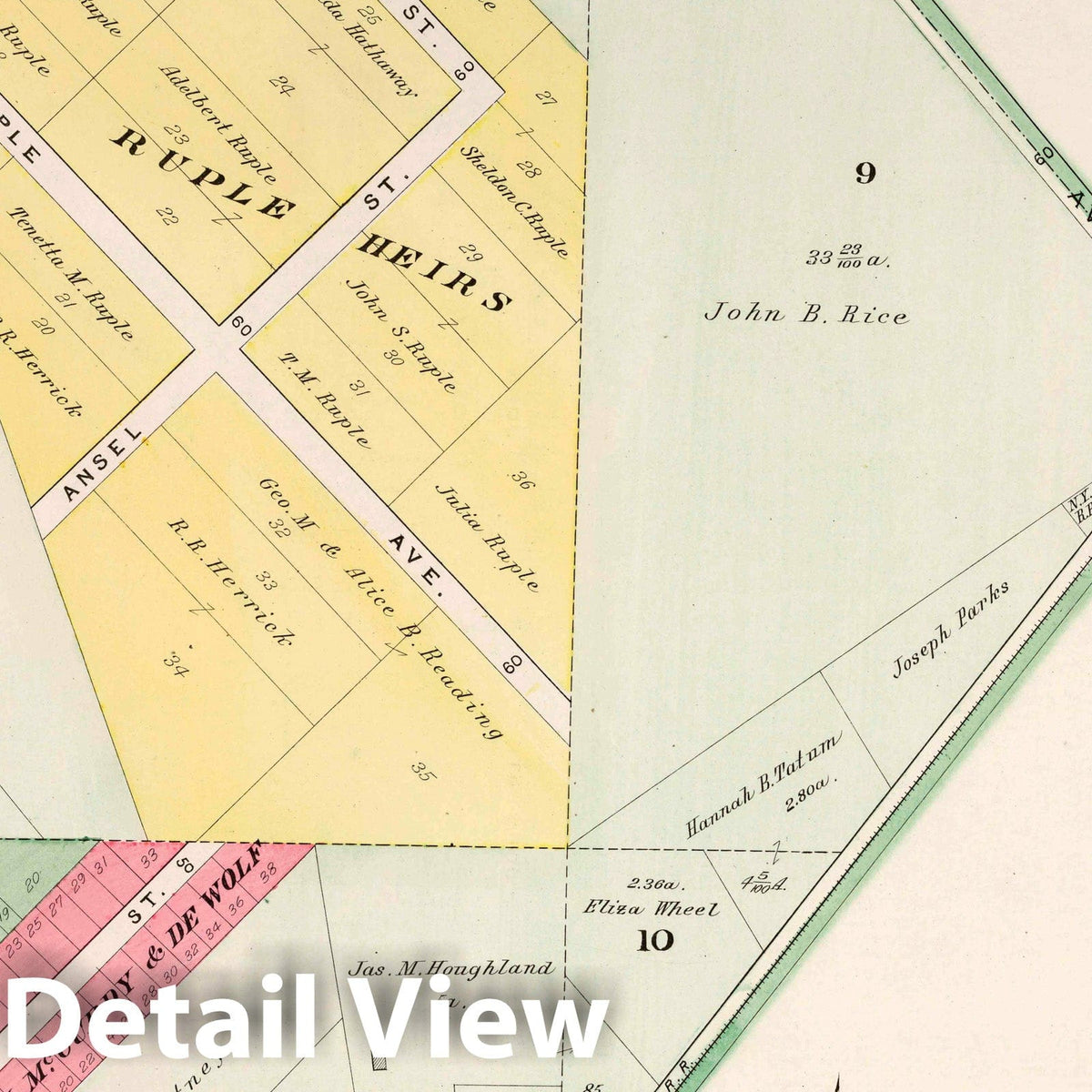 Collinwood, Ohio - Property Map, 1892 - Historical Atlas Print